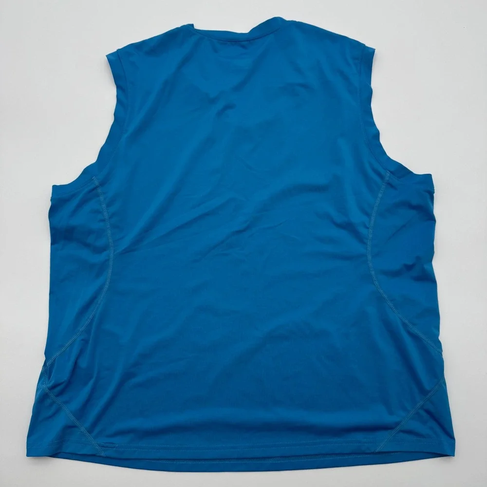Nike Team Women Blue Athletic Tank Top Sleeveless V-Neck Training Shirt XL 16-18